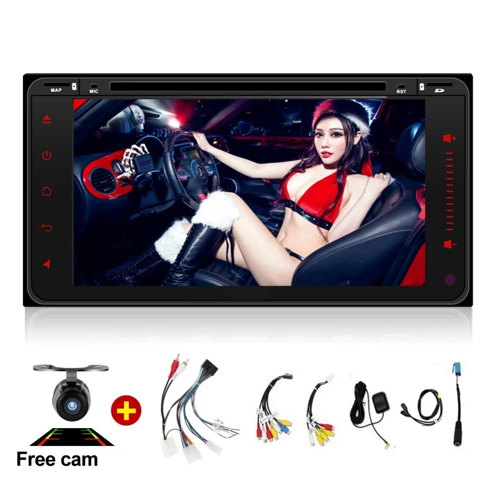 Android 6.0 4 ядра 1 г Оперативная память dvd плеер автомобиля для Toyota Hilux Vios старый Camry Prado