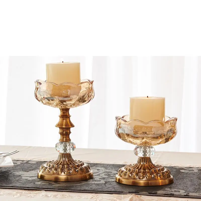 

Candlestick European Style Crystal Candle Candlelight Dinner Wedding Wedding Candlestick Prop Table Decoration