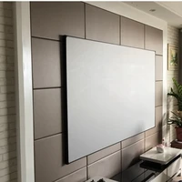 f2uwaw 2 351ultrawide format home theater thin bezel fixed frame projection screen with 4k woven acoustic transparent white