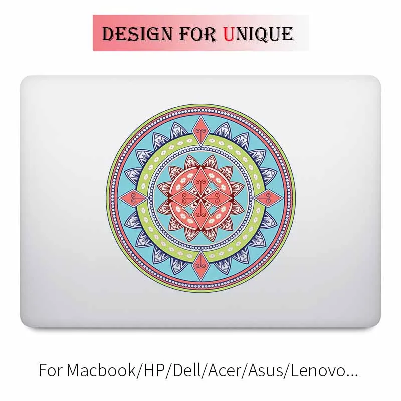 Harmony Мандала Цветок наклейка для ноутбука Apple Macbook Наклейка Pro Air retina 11 12 13 15 дюймов винил Mac hp Mi поверхность книга кожа