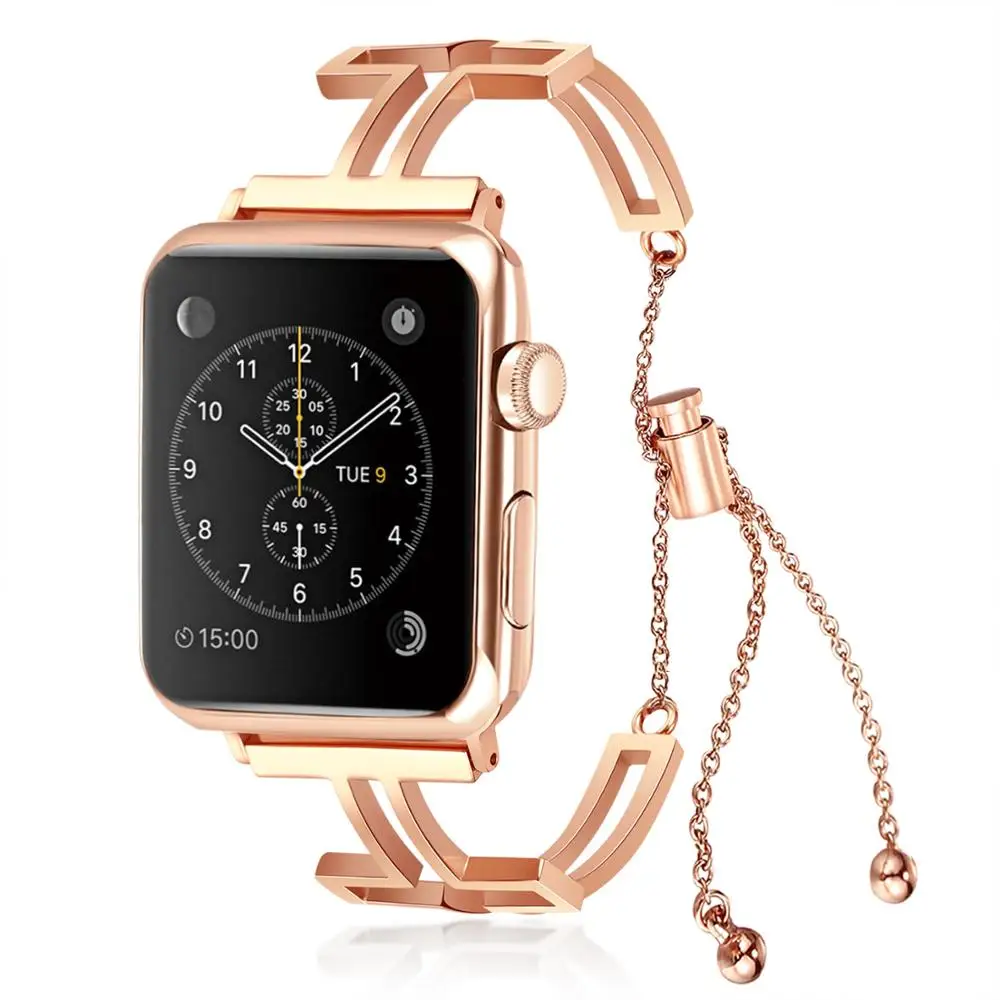 Нержавеющая сталь Ремешки для наручных часов Apple Watch версии 4 сменный Браслет