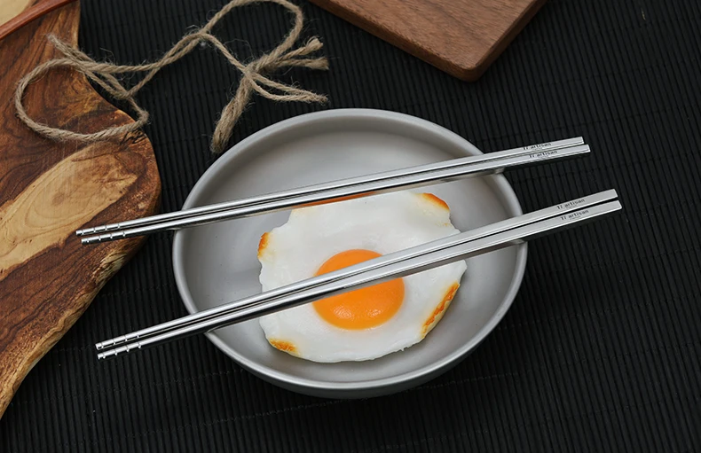 Tiartisan кухонные аксессуары экологически чистые Титановые палочки для еды дешевле квадратного твердого типа китайская посуда для кемпинга дома