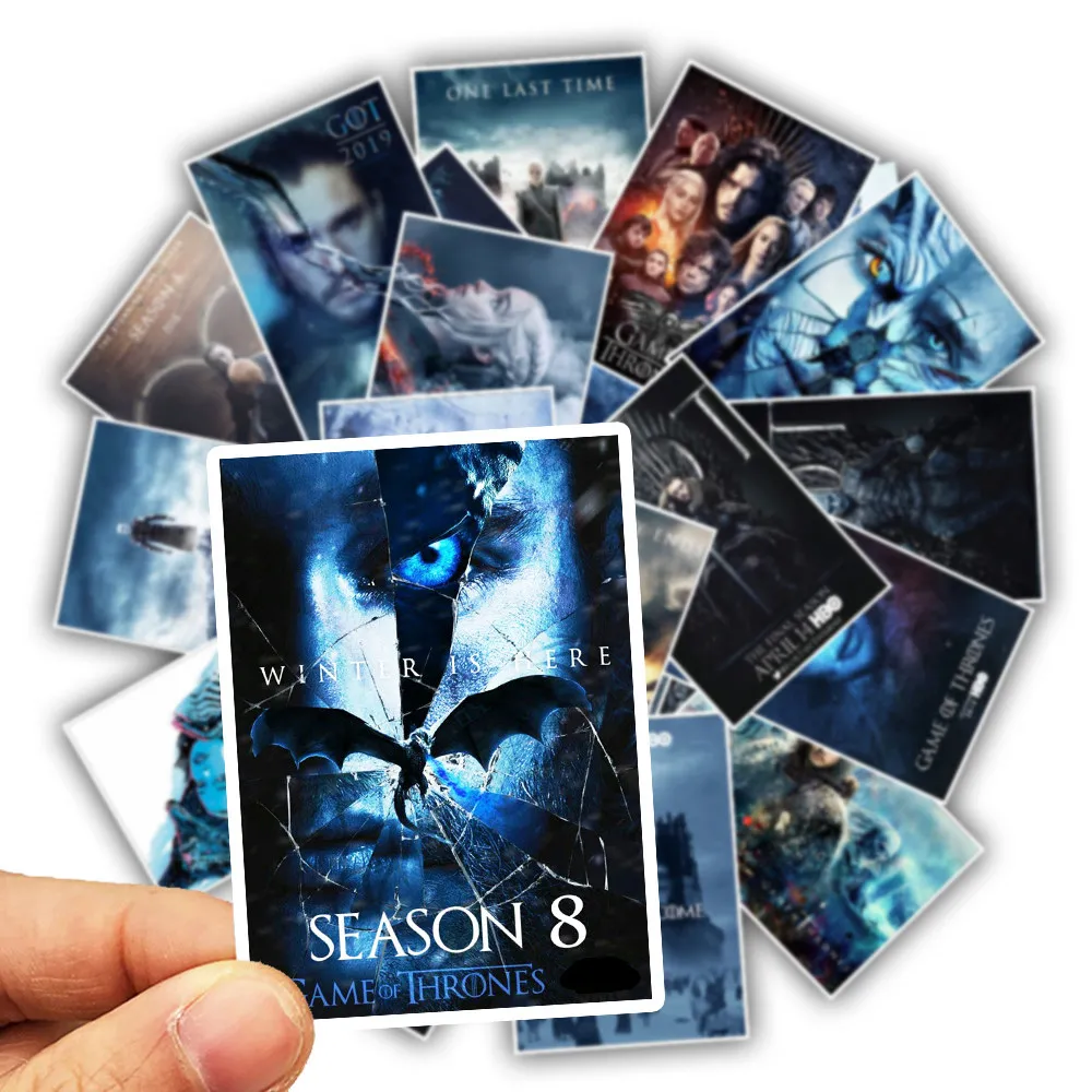 25 шт./упак. сезон Game of Thrones Наклейки Скейтборд телефон Чемодан наклейки для ноутбука ПВХ Водонепроницаемый игрушка т