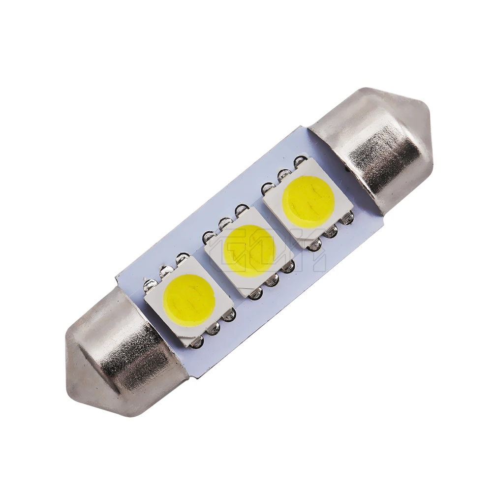 Оптовая продажа 10 шт./лот festoon led c5w 31 мм 36 39 41 3SMD 5050 SMD LED C5W внутренняя Светодиодная