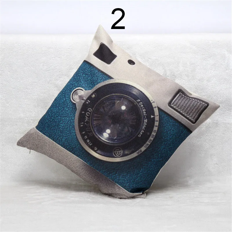 Винтажная фотокамера Чехол на подушку с принтом 45x45 см льняная наволочка для