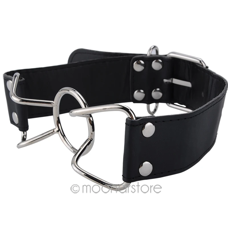 Парные секс товары для флирта игрушки ПУ кожаный ремешок открытый рот кляп