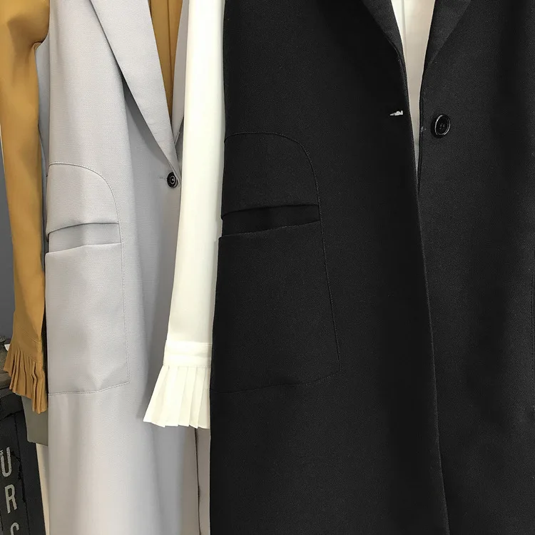 Женский Длинный жилет черный стильная новая трендовая модная куртка без рукавов