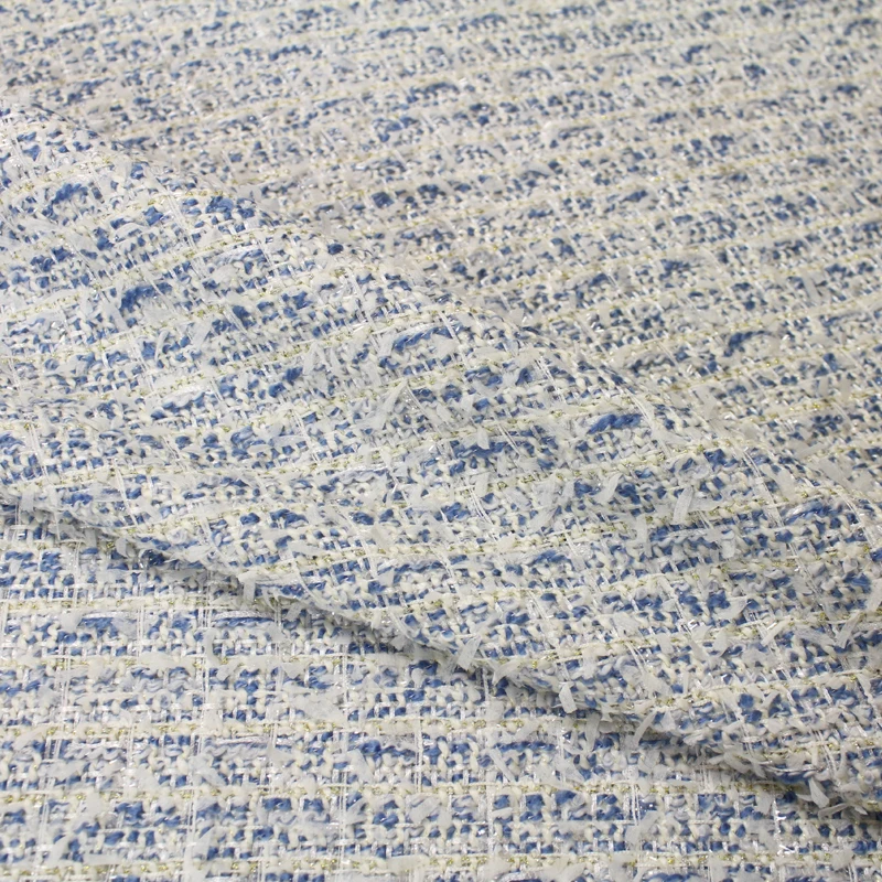 

Custom 2020 new 150cm wide sky blue small feather yarn romantic wool wool woven fabric fabric