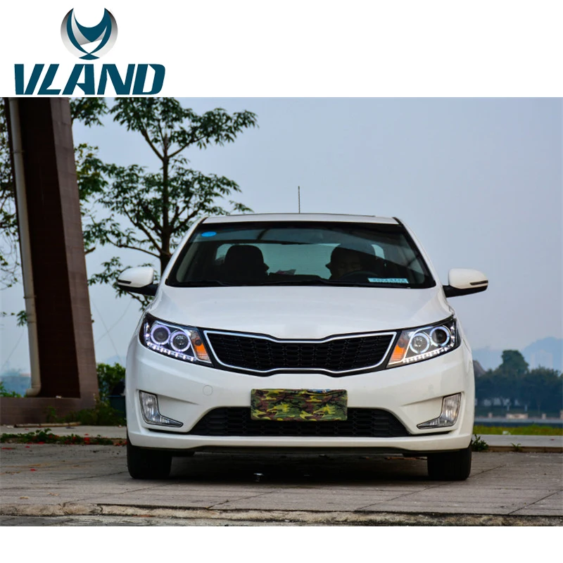 VLAND фабрика для автомобиля фара KIA K2 2011 2012 2013 2014 Рио светодиодный головной свет с DRL