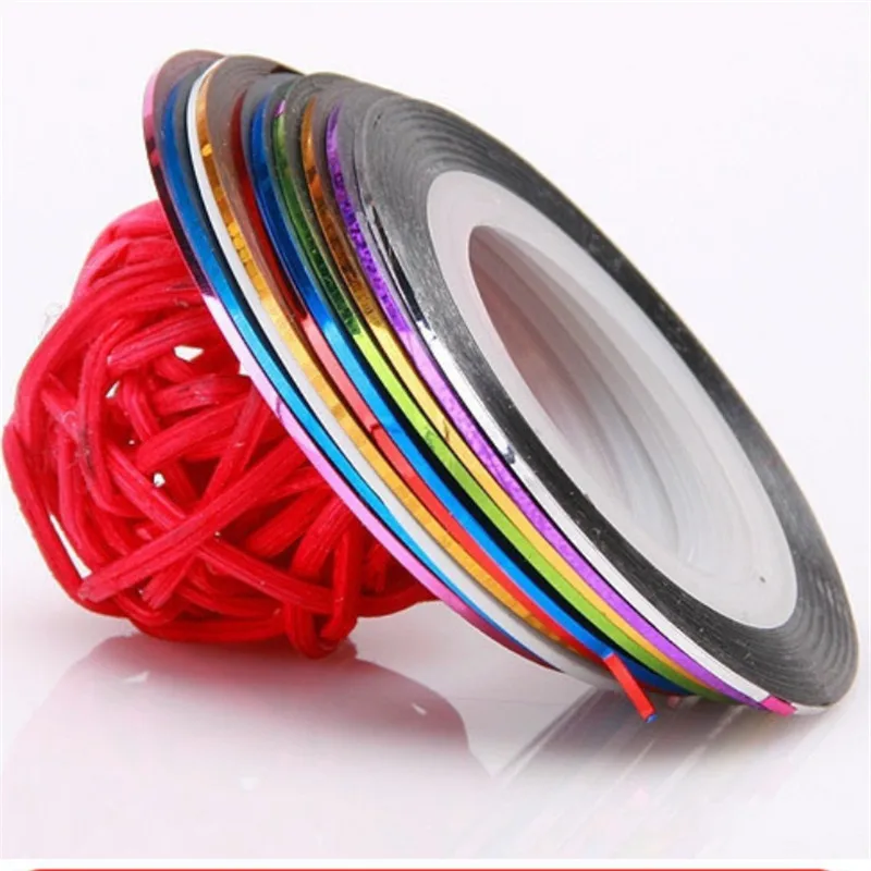 Самоклеящиеся ленты для дизайна ногтей 10 шт. самоклеящиеся наклейки инструменты