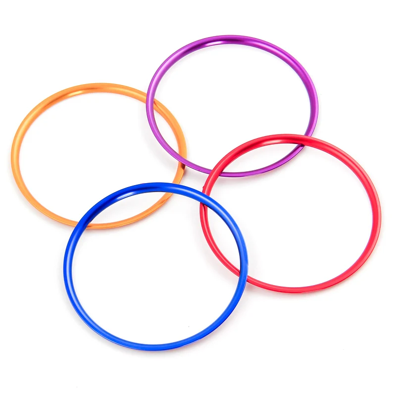 Автомобильные декоративные наклейки на руль из алюминиевого сплава красного