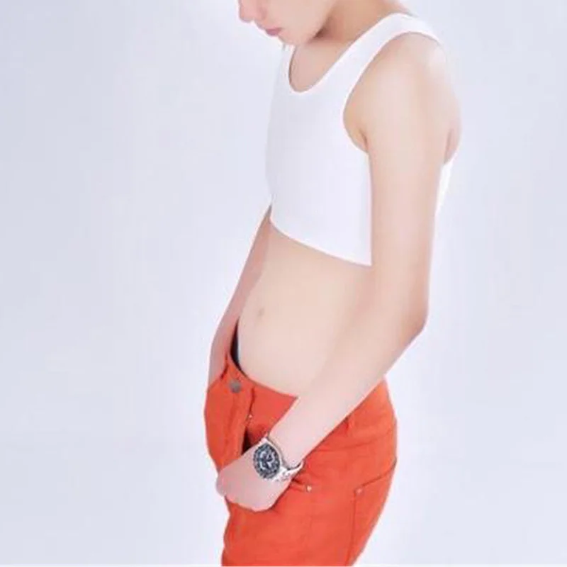 Женская одежда Летние Женские однотонные топы без рукавов с пряжкой на груди