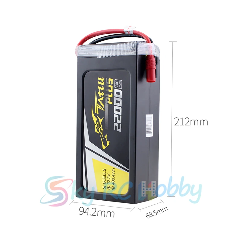 Tattu Plus 22000mAh 22,2 V 25C 6S1P LiPo смарт-батарейный блок с разъемом AS150+ XT150 для беспилотного летательного аппарата