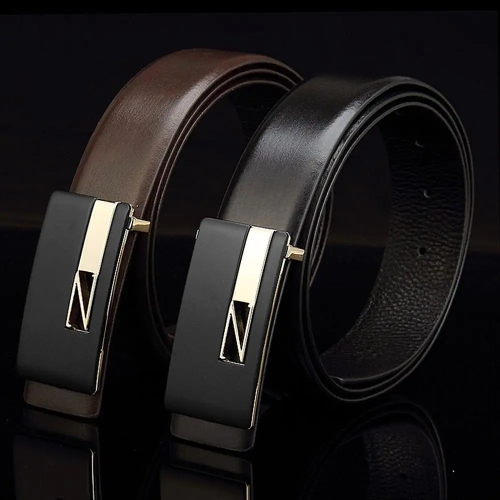 Мужской ремень из натуральной воловьей кожи с гладкой пряжкой|waist belt for men|metal waist