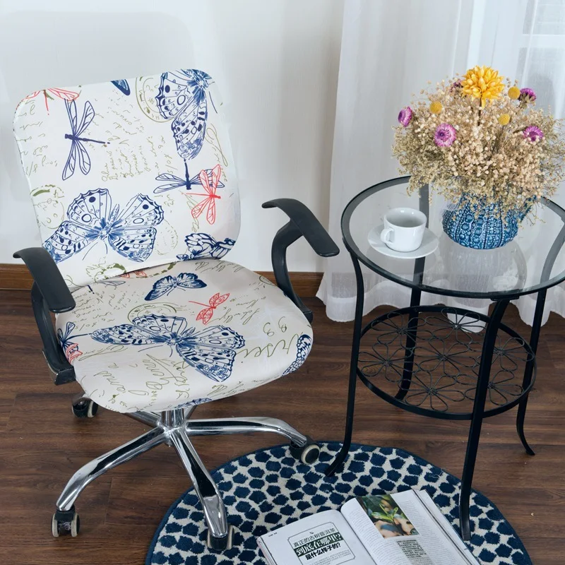 Универсальный раздельный эластичный Чехол для стула с красочным принтом чехол