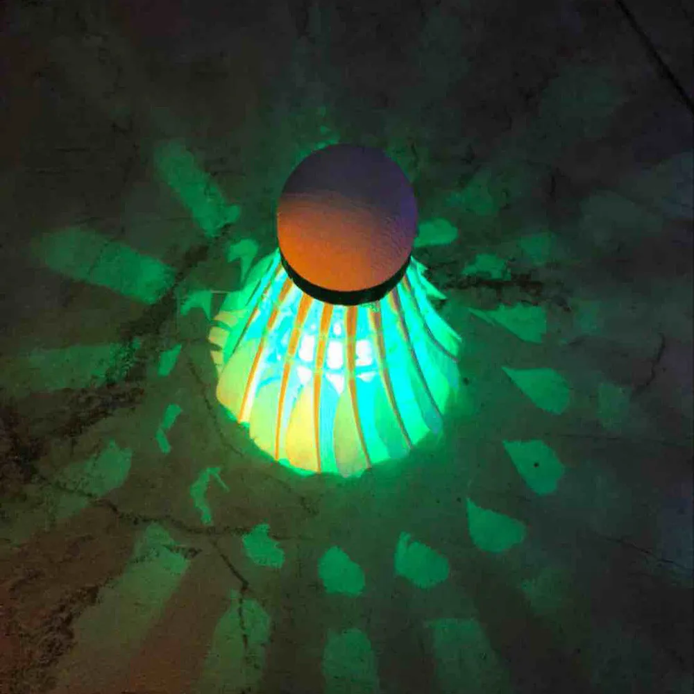 4x светодиодный бадминтон набор Волан RGB Ночная свечение крытый спорт на открытом