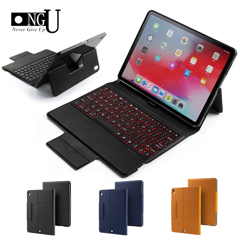 Чехол с клавиатурой для iPad Pro 10 5 2019 тонкий умный чехол 7-цветной подсветкой и