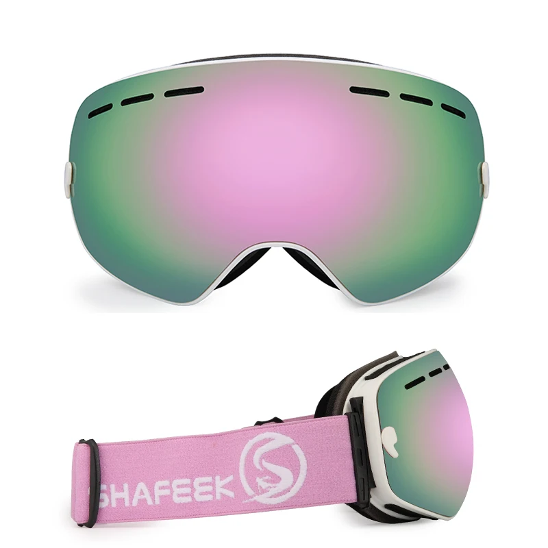 SHAFEEK брендовые лыжные очки двухслойные UV400 Анти-туман большая Лыжная маска для