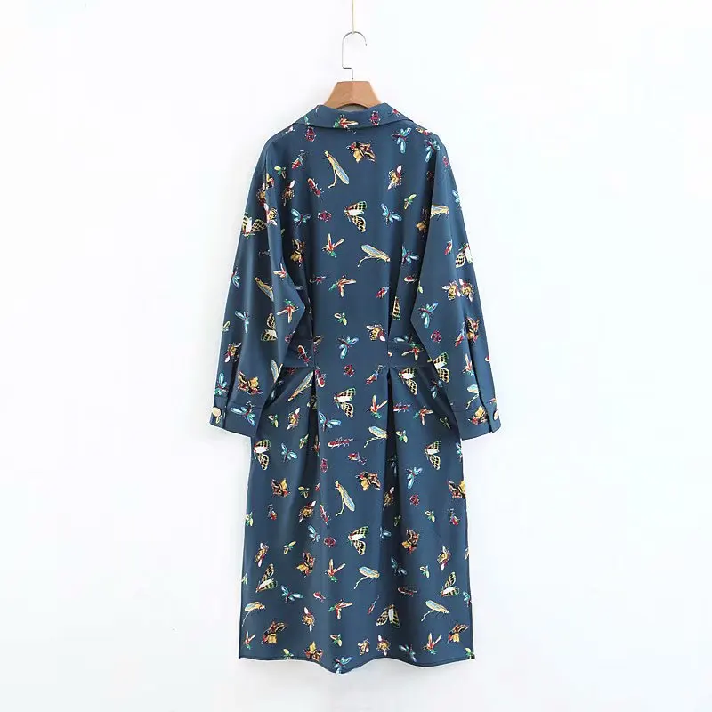 2018 za женское платье с цветочным принтом свободное завязками на поясе vestidos