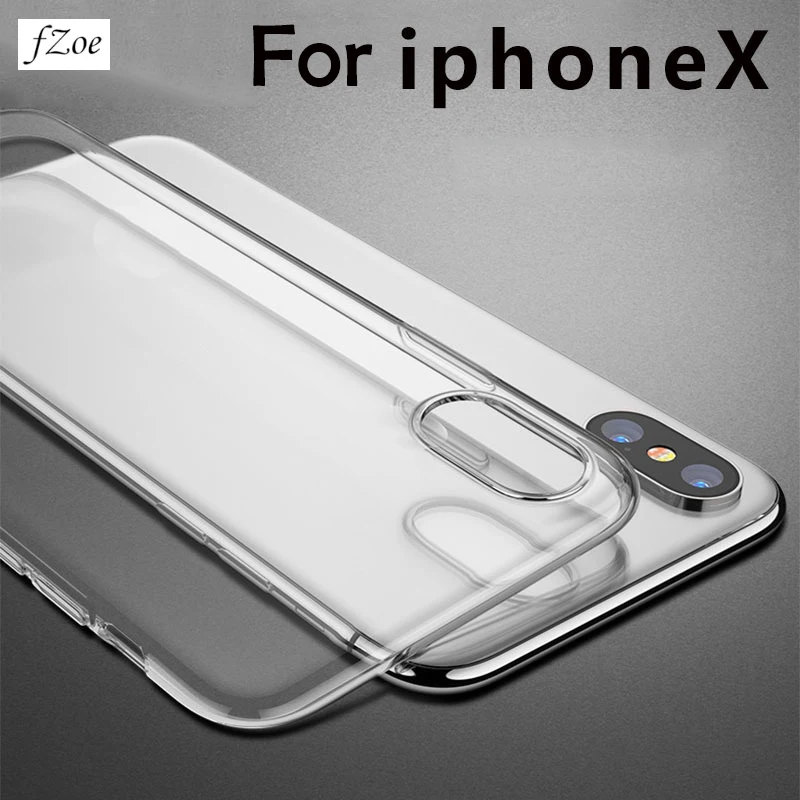 FZoe Грязезащищенная прозрачный телефон чехлы для iPhone X 6 6s 7 8 10 силиконовый чехол 8X10