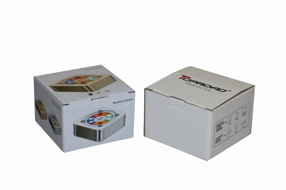 TOPROAD HIFI Bluetooth Динамик Портативный Мини светодиодный вспышка Динамик s супер бас музыкальная резонаторная коробка caixa de сом с микрофоном TF для телефона PC