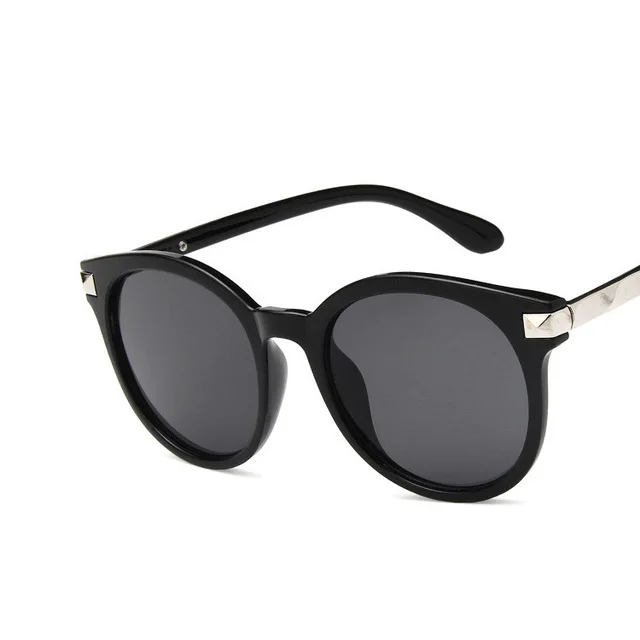 black COOLSIR Gafas De Sol Mujer новые корейские модные ретро солнцезащитные очки, хипстерские блоггеры, цветные светоотражающие солнцезащитные очки - Цвет линз: black