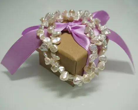 Белый браслет Keshi с жемчугом изящный пресноводным 7-11 мм Модный женский подарок