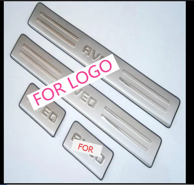 LED 4 шт./компл. Накладка на порог из нержавеющей стали для Chevrolet AVEO 2011 2012 2013 20142015