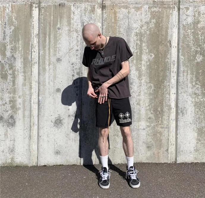 19SS RHUDE Rhude X Patron новая версия шорты мужские летние RHUDE сетки плавательный багажник 3 варианта унисекс молния шнурок шорты