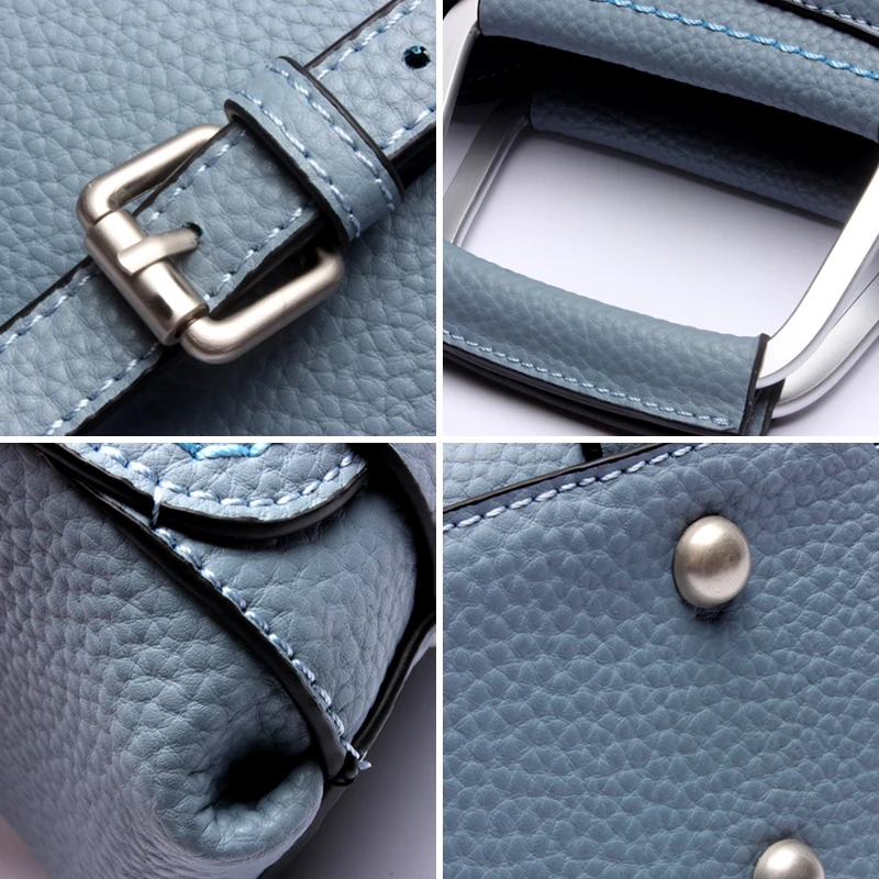 Fashion Boston Design Genuine Leather Black Handbag Women Famous Brand Ladies Top Handles Bag Crossbody Shoulder Tote | Багаж и сумки