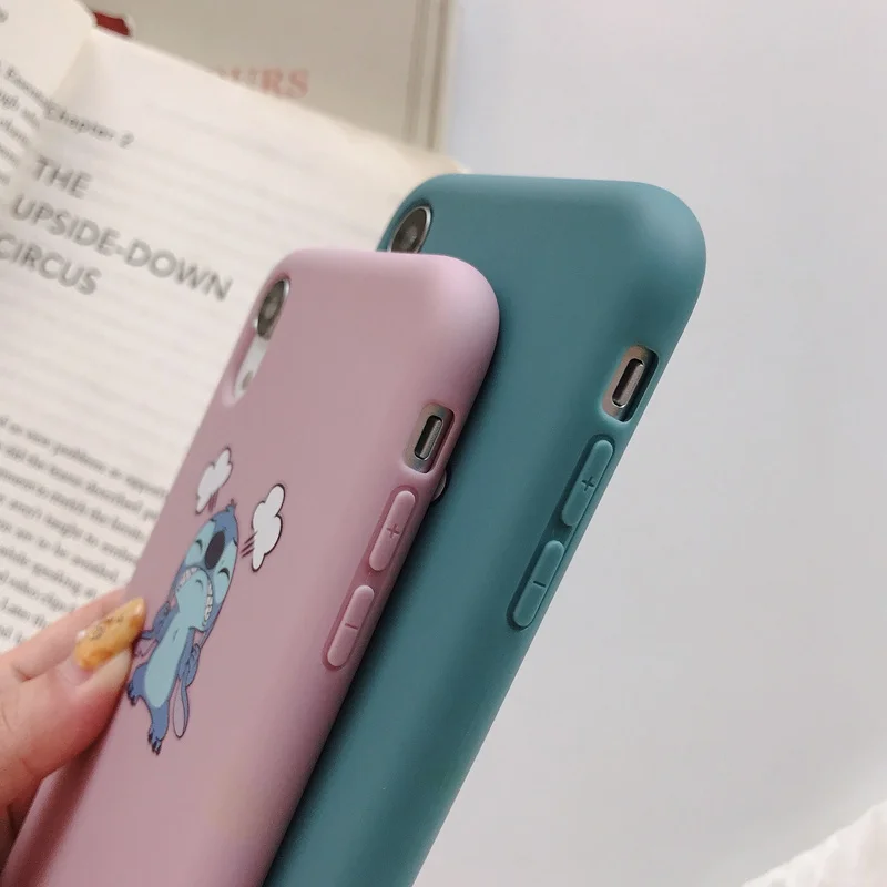 Матовый чехол с рисунком для iPhone X XR XS Max милый мягкий из ТПУ 6 6s Plus 7 8 задняя крышка |