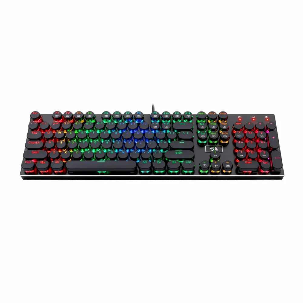 Redragon K556 PK RGB светодиодный механический игровой клавиатура с коричневыми