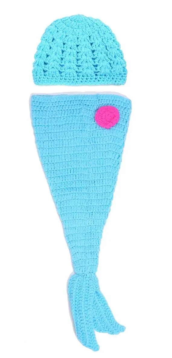 2017 маленькая Русалка реквизит для фотосъемки новорожденных вязаная детская