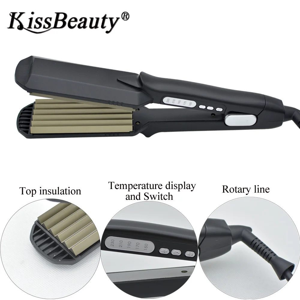 Профессиональная гофрированная плойка Kissbeauty модные гофрированные маленькие