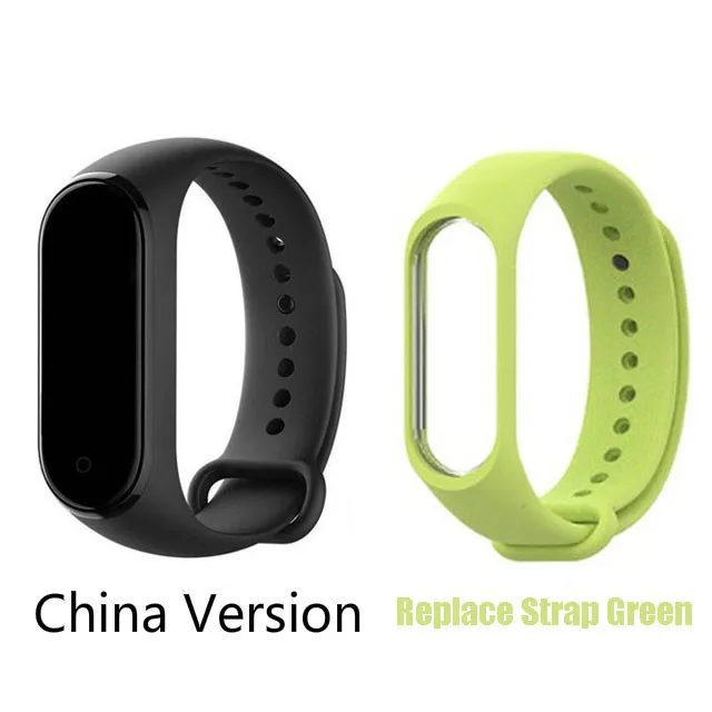 add green strap Xiaomi Mi браслет 4 Bluetooth 5,0 Фитнес браслет AMOLED цветной сенсорный экран Музыка AI пульс - Цвет: add green strap