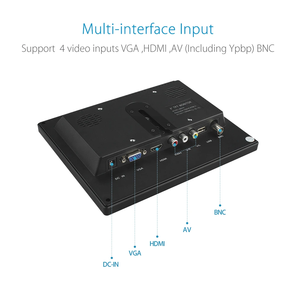 Eyoyo 8 &quot1024x768 HD TFT ЖК дисплей Мониторы Дисплей VGA BNC Видео Аудио HDML Вход Портативный