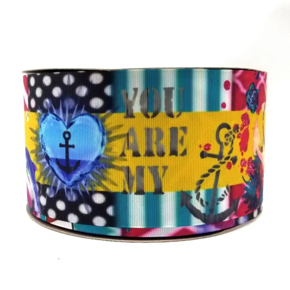29561 50 ярдов мультфильм напечатанный grosgrain ленты 27767 - Цвет: 29561