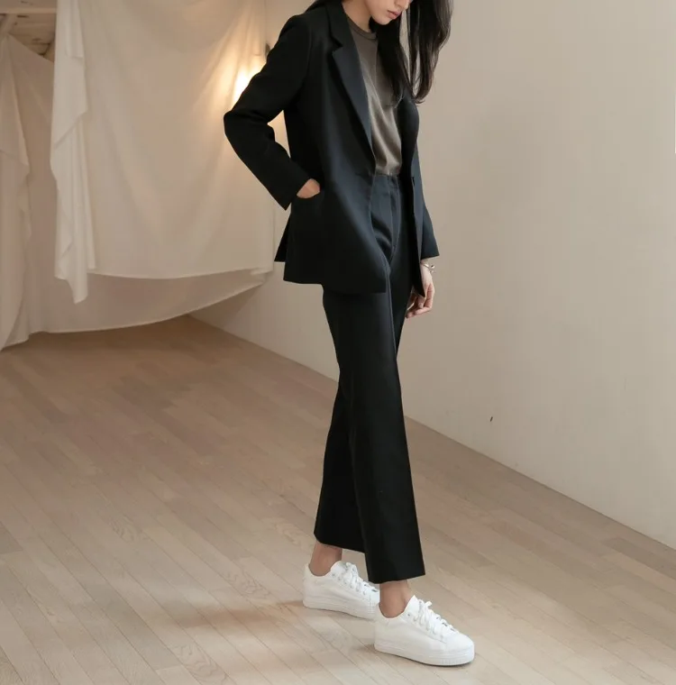 

Suit suit female Korean version of the spring and autumn new casual small suit jacket nine pants two sets of interview tooling