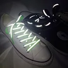 1 пара 100 см плоские 3 м светоотражающие ботинок бегуна шнурки безопасные светящиеся шнурки для обуви унисекс для спорта баскетбольная парусиновая обувь