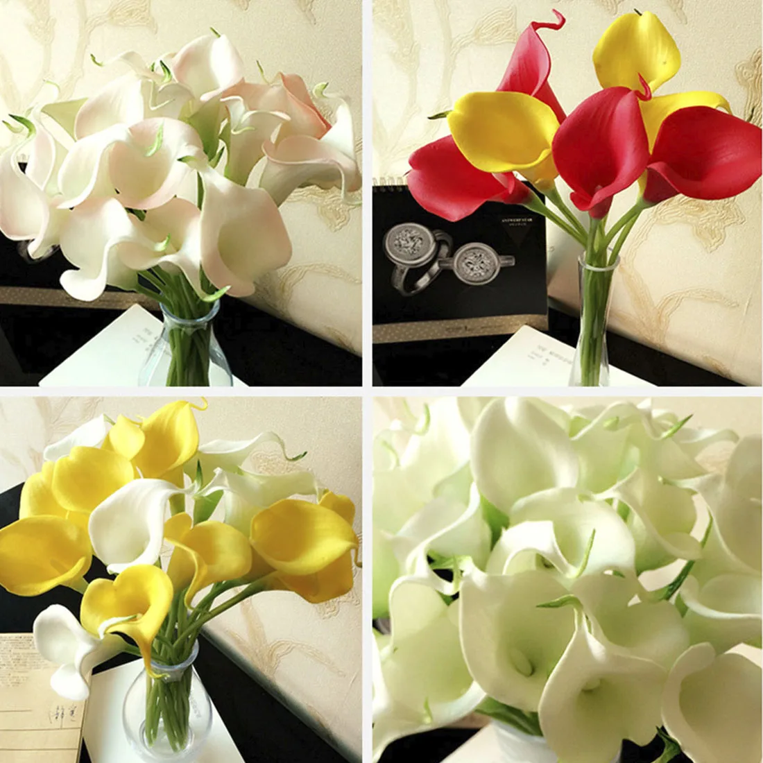 

Artificial Flower Calla Lily Decorative Flowers Latex For Wedding Decoration Home Decoration Bouquet Birthday Party