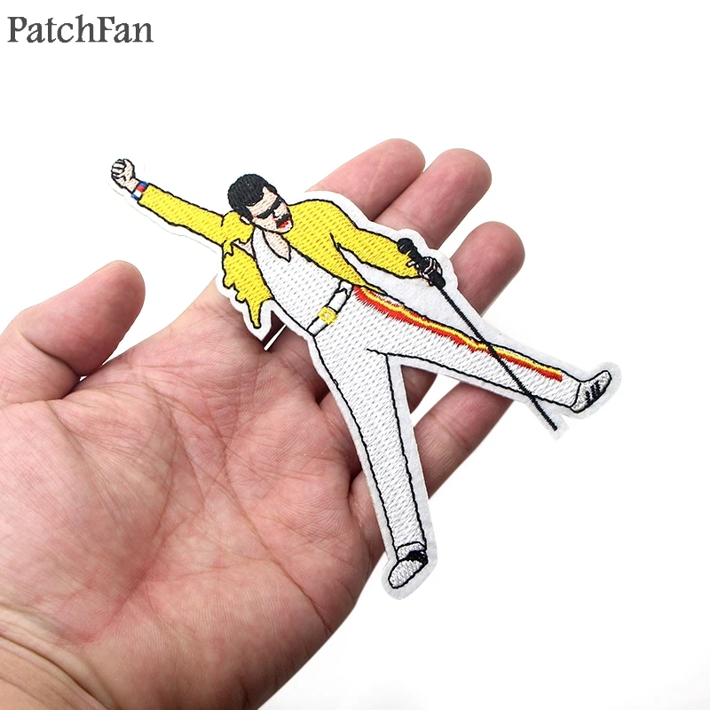 Patchfan Фредди Меркурий вышитые железные нашивки одежда аппликации Косплей Джерси кошелек обувь значок стикер A1721