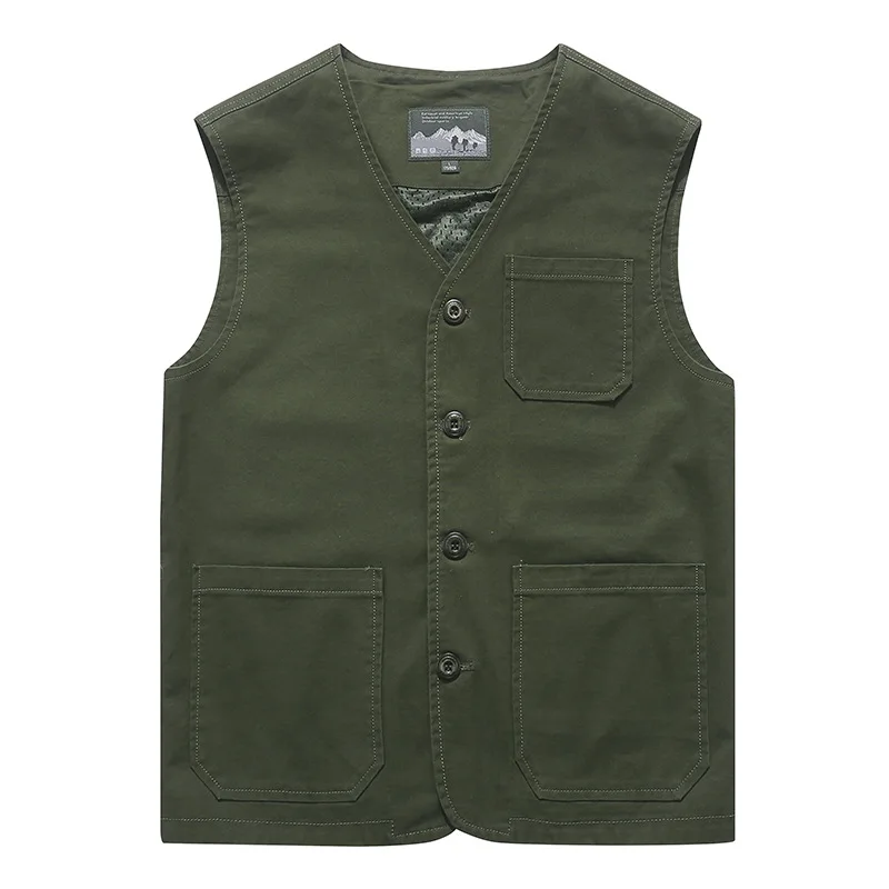 

Spring 2019 New Vest Men Casual Cotton Breathable Mens Waistcoat
