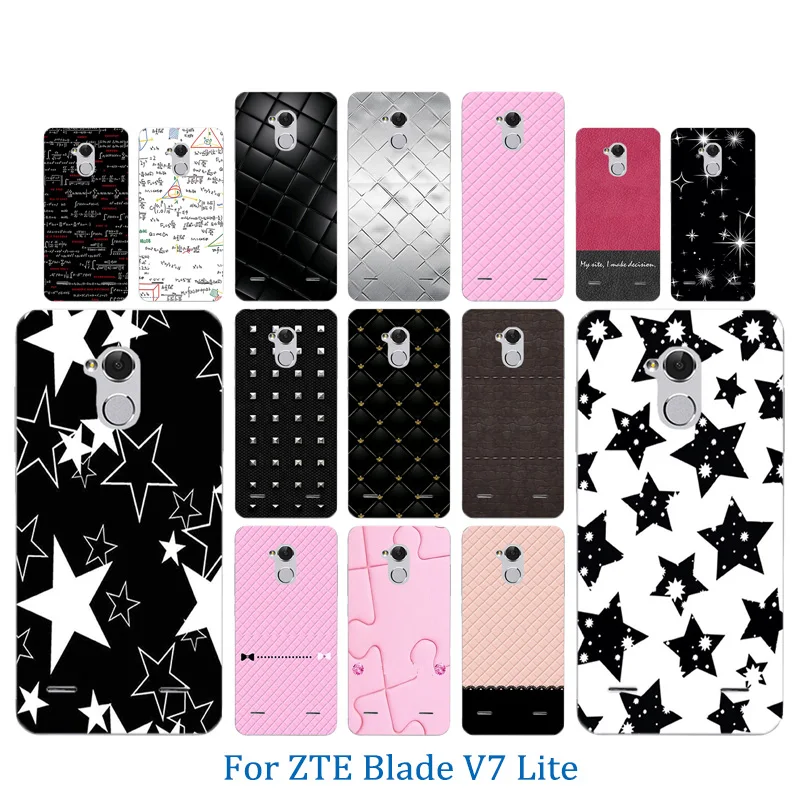 5 0-дюймовый чехол для ZTE Blade V7 Lite прозрачный мягкий силиконовый с красочным