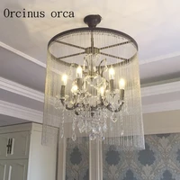 american country bird cage crystal chandelier nordic creative personality modern simplicity living room lobby showroom