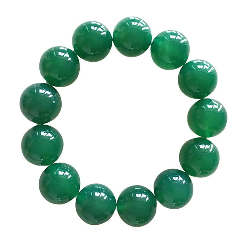 Натуральные зеленые Агатовые Бусины браслет Прямая поставка Амулет Удачи