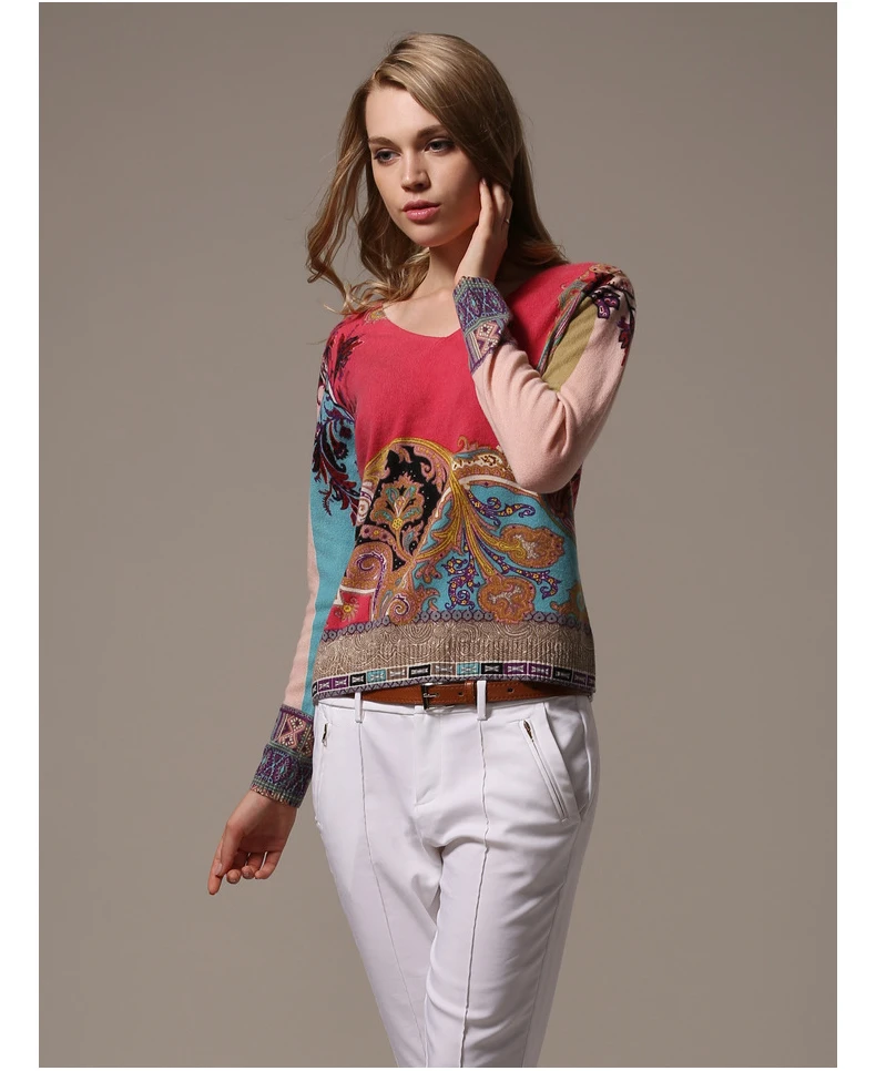 100% кашемировый свитер Женский пуловер с v-образным вырезом из натуральной ткани