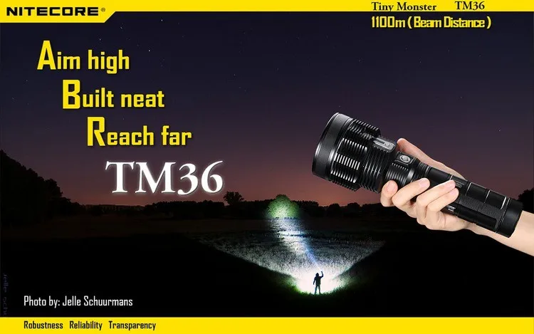 Распродажа! NITECORE TM36 поисковый флэш-светильник SBT-70 Led 1800 люменов дальность 1100 м oled-дисплей поисковый светильник