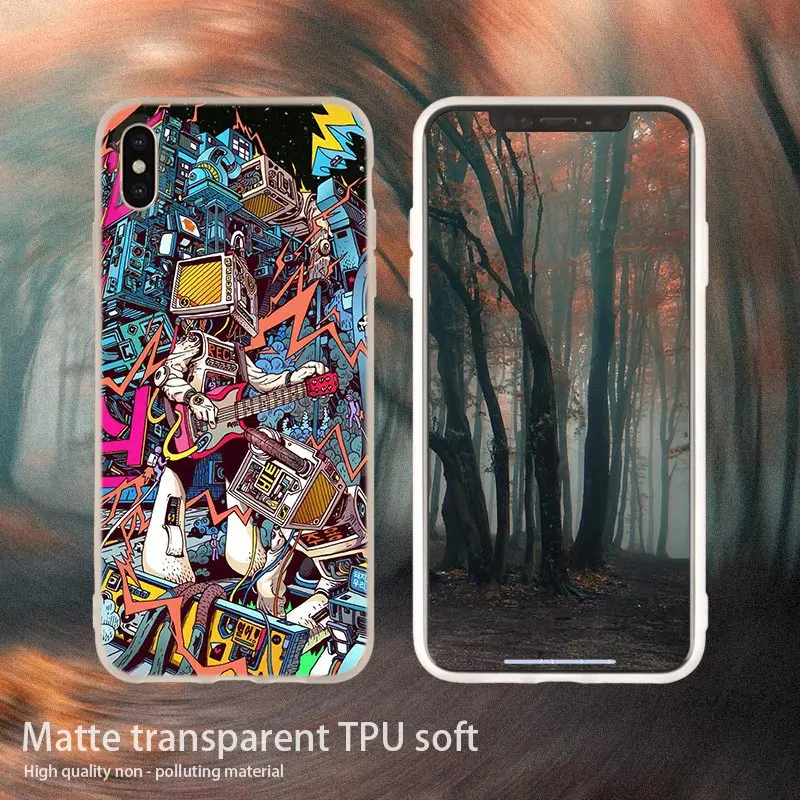 4 soft case Граффити обои Мягкий силиконовый чехол для телефона чехол для iPhone 11 Pro 7 8 Plus XR XS Max 4 5 5S SE 6 6s чехол Funda Etui чехол s - Цвет: 4 soft case