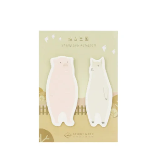 1X kawaii креативные стоячие животные клейкие стикеры для заметок блокнот милые школьные офисные канцелярские принадлежности планировщик наклейки бумага - Цвет: A3