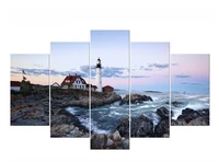 home decor wall art diy diamond painting cross stitch 5 pieces lighthouse wave seascape5d diamond mosaic embroidery crafts gift